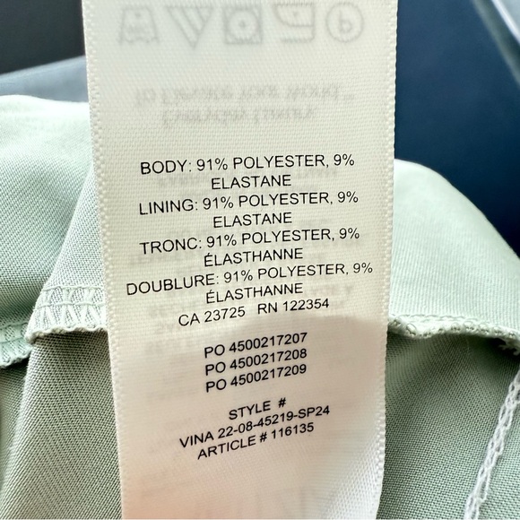 Aritzia‎ Socialista Green sleeveless Tube Top dress ruched Jersey Knit xs - Picture 4 of 15